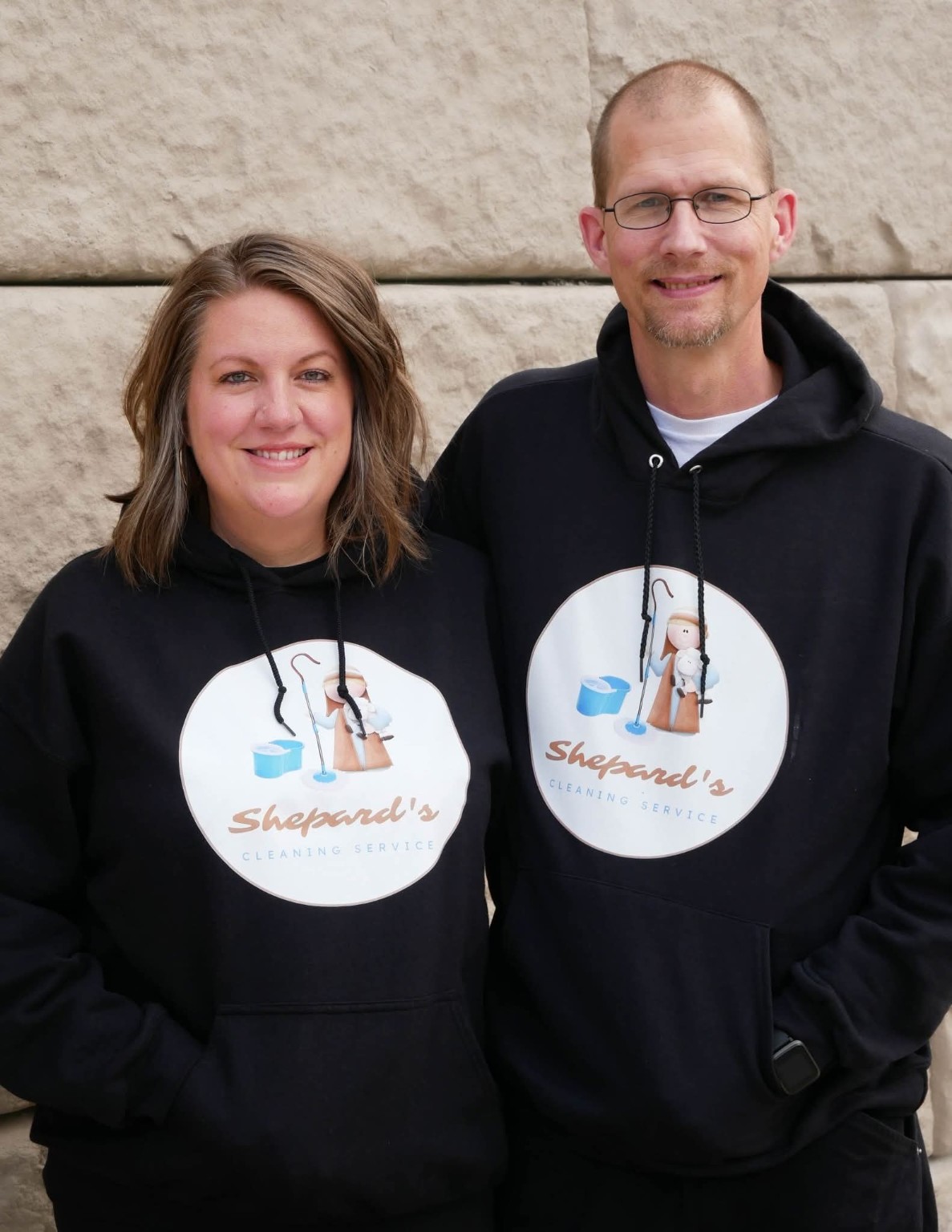 Justin and Angie Shepard, owners of Shepard's Cleaning